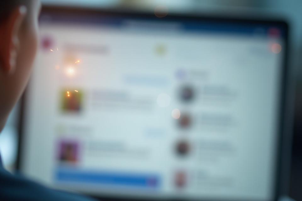 Blurred screenshot of a vibrant online community forum discussing mindfulness and stress management, implying privacy and active engagement.